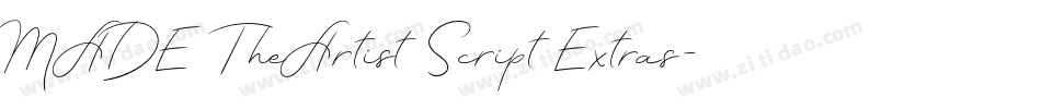 MADE TheArtist Script Extras字体转换